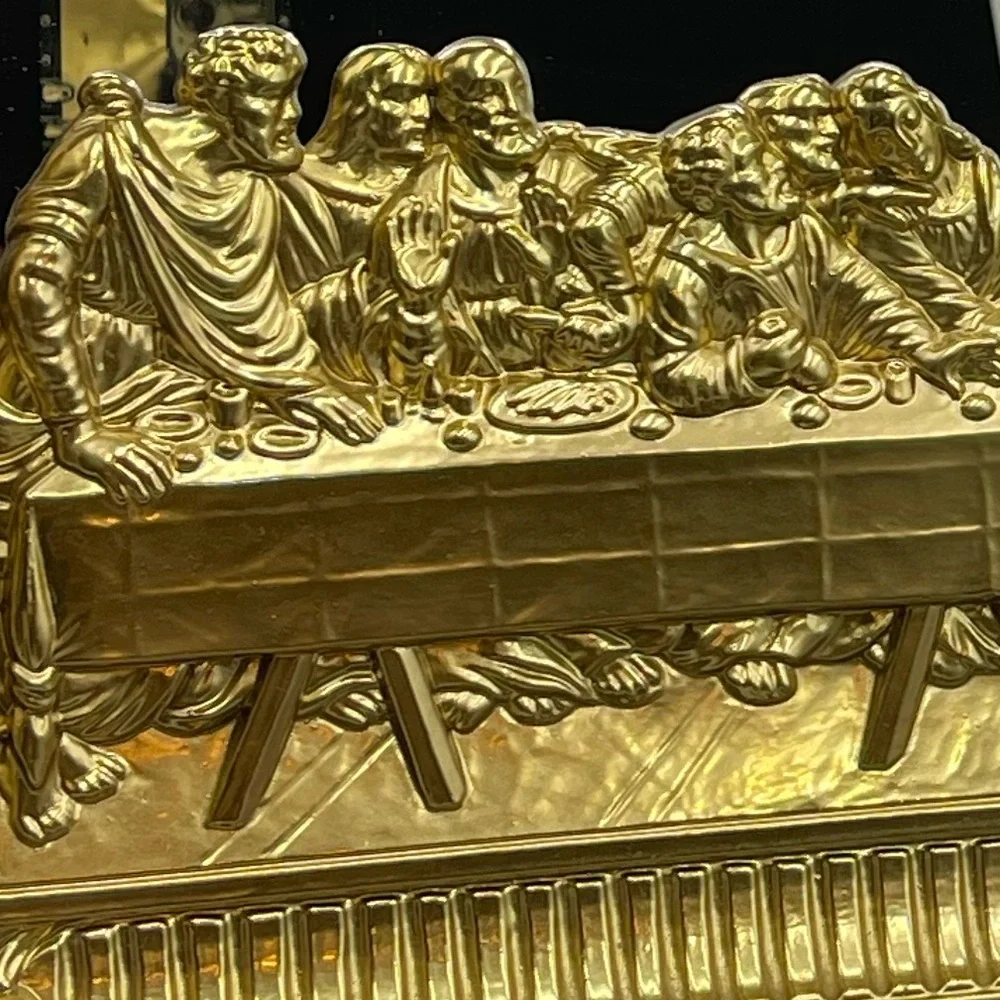 Homco: VTG “The Last Supper” 3D Religious Wall Art Decor w/ Gold Mirrored Frame